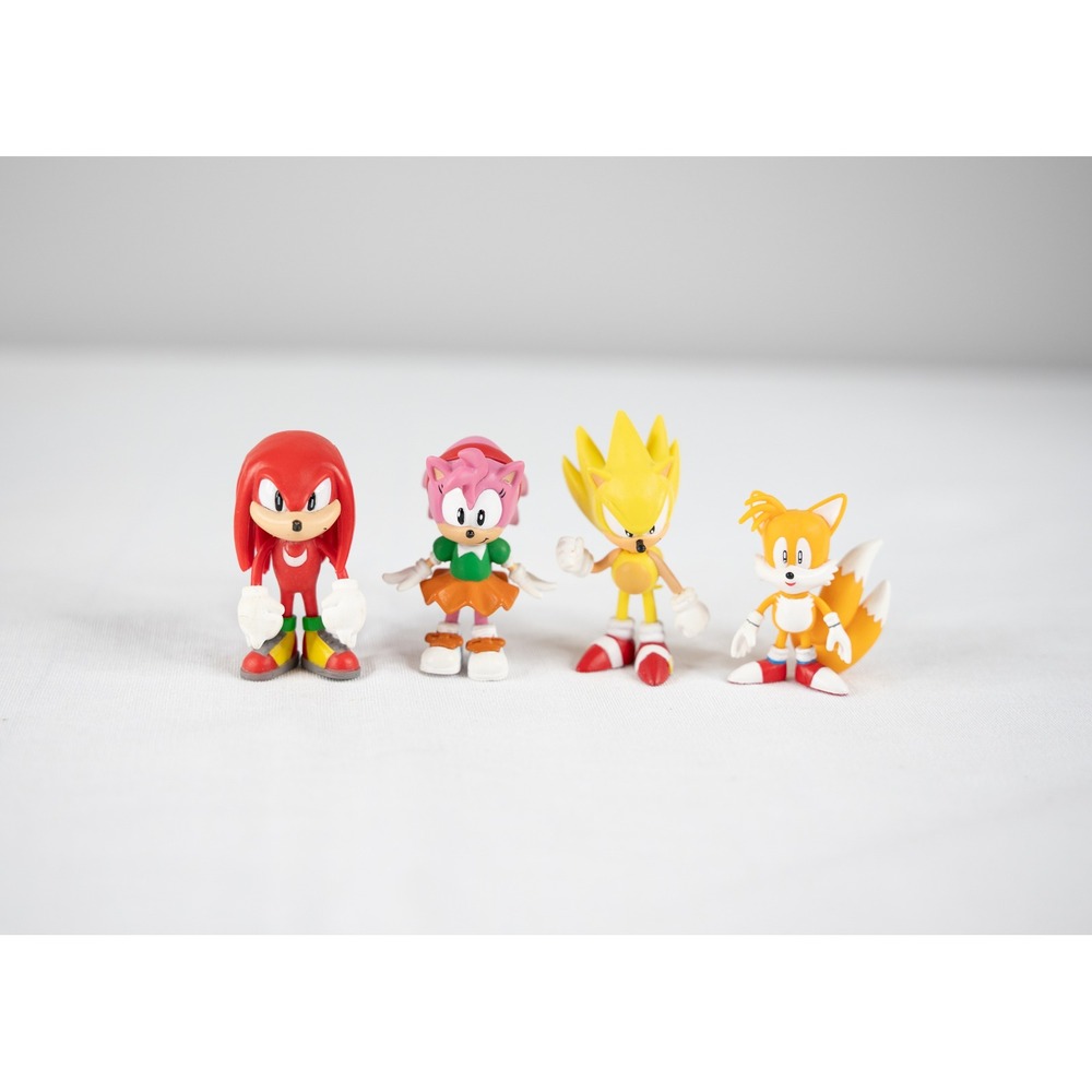 Jazwares Sonic The Hedgehog Figure 4p Lot Amy Knuckles Tails Super Sonic